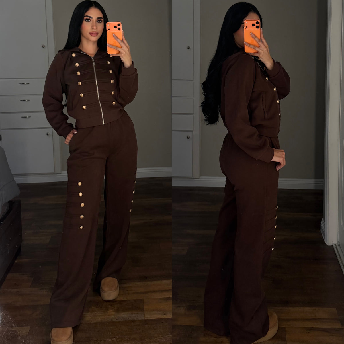 Espresso Gold Button Set